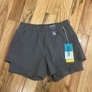 NWT Fair Harbor Corliss Lined Shorts Slate Gray Womens Size S Lined Athletic